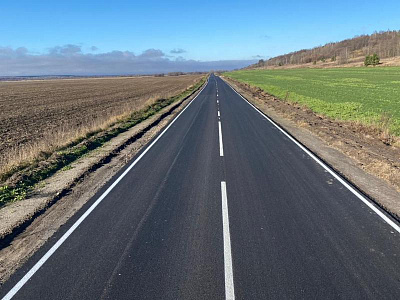 В Ермишинском районе завершили ремонт 10 км дороги к школе и ФАПу