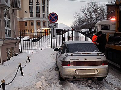 В Рязани за сутки эвакуировали 39 автомобилей, припаркованных не по правилам