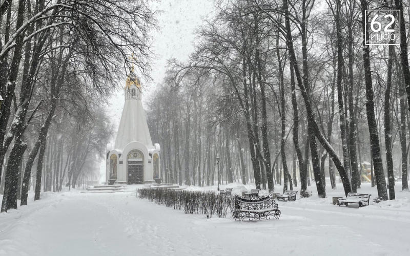 Рязанцы сфотографировали заснеженный Кремлёвский парк - 62ИНФО