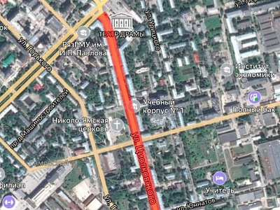 Обнародован график ремонта улицы Циолковского в Рязани 